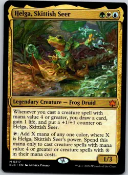 Magic the Gathering Helga, Skittish Seer Bloomburrow MTG Free Shipping! - Image 1