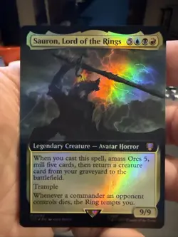 Sauron, Lord of the Rings (Extended Art Foil) Lord of the Rings 0002 NM - Image 1