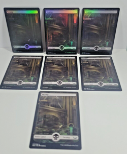 MTG Full Art Swamp x7 (3 Foil) Streets of New Capenna 277/281 NM/VLP - Image 1