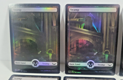 MTG Full Art Swamp x7 (3 Foil) Streets of New Capenna 277/281 NM/VLP - Image 5
