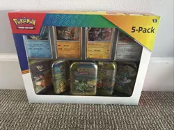 Pokemon TCG Scarlet & Violet Paldea Friends Mini Tin 5-Pack New Sealed! - Image 1