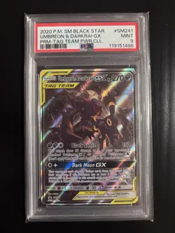 Pokemon Umbreon & Darkrai GX Black Star Promo #SM241 PSA 9 - Image 1