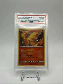 PSA 6 Moltres SM143 Holo Promo - 2018 Pokemon Black Star Collector's Chest - Image 1