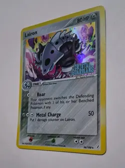 Pokemon TCG Lairon 36/100 EX Crystal Guardians Holo Rare Stamped - Image 3
