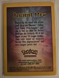 ANCIENT MEW Promo Black Star. Holo WOTC Pokemon. With Insert. LP. NO RESERVE! - Image 4