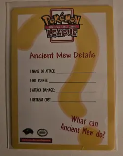 ANCIENT MEW Promo Black Star. Holo WOTC Pokemon. With Insert. LP. NO RESERVE! - Image 5
