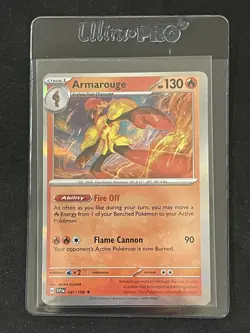 Pokemon - Armarouge 041/198 Holo Scarlet Violet Base MISCUT ERROR Alignment Dot - Image 1