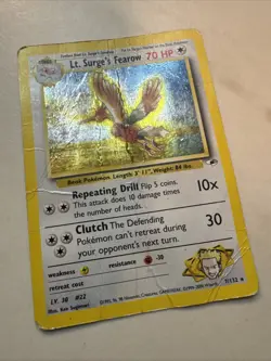 Pokemon TCG Lt. Surge's Fearow Holo Rare Gym Heroes 7/132 - Image 2