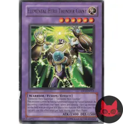 Yugioh Elemental HERO Thunder Giant DP1-EN011 Rare MP - Image 1