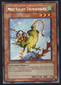 Yugioh Mist Valley Thunderbird HA01-EN004 Secret Rare Limited - NM - Image 1
