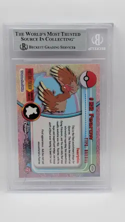 Pokemon Topps Card Fearow BGS 9 Gem Mint, Pokemon T.V. Topps Chrome #22, 2000 - Image 2