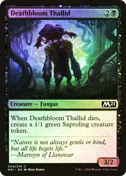 MTG Deathbloom Thallid FOIL NM Core Set 2021 M21 Magic Gathering card - Image 1