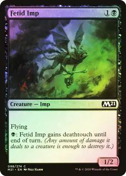 MTG Fetid Imp FOIL NM Core Set 2021 M21 Magic Gathering card - Image 1