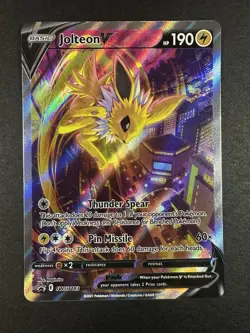 Jolteon v SWSH183 Pokemon TCG Sword & Shield Holo Black Star Promo Card - Image 2