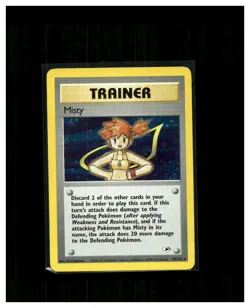 2000 Pokemon TCG Misty Trainer Card Gym Heroes 18/132 Holo - Image 1