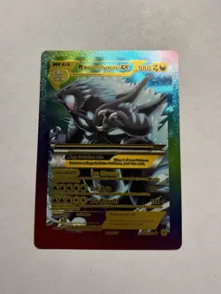 Mega Ancient Tyranitar EX Rainbow Foil Fan Art Display Card 980HP NM/M - Image 1
