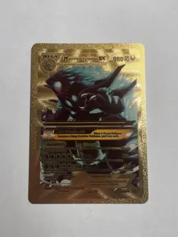 Mega Ancient Tyranitar Ex Gold Foil Fan Art Display Card NM/M - Image 1