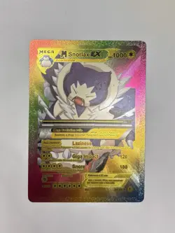 Rainbow Foil Fan Art M SNORLAX EX - Display Card - M/NM - Image 1