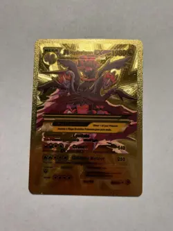 M Hydreigon Ex Gold Foil Fan Art Display Card Mega Evolution 1980HP NM - Image 1