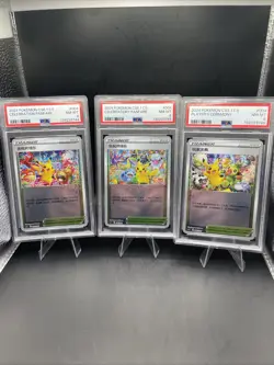 Pokemon 004/004 Pikachu Player's Celebration Ceremony 3 Promo Card Set PSA 8’s - Image 1