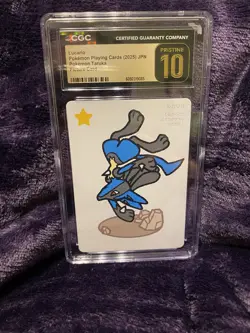 CGC PRISTINE 10 Lucario Taruka Card Game Pokemon Playing Cards Japan 2025 - Image 1