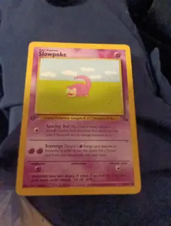 Pokemon TCG Slowpoke 1st Edition Common Card Fossil, 55/62, Regular - Image 1