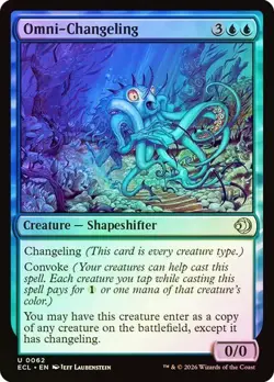 NM Foil Omni-Changeling, MTG, Lorwyn Eclipsed, Magic the Gathering, 62 - Image 1