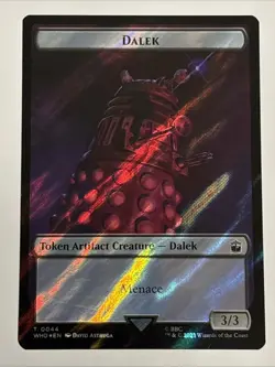 MTG Universes Beyond: Doctor Who Dalek/Treasure Token Surge Foil 0044/0062 NM - Image 1