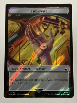 MTG Universes Beyond: Doctor Who Dalek/Treasure Token Surge Foil 0044/0062 NM - Image 2