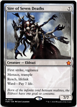Sire Of Seven Deaths [Foundations] Magic MTG - Mythic FDN NM - Image 3