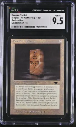 BRONZE TABLET Antiquities Rare CGC 9.5 Vintage MTG [Nostalgium] - Image 1