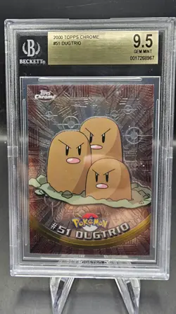 2000 Topps Chrome Pokemon TV #51 DUGTRIO BGS 9.5 - Image 1