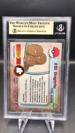 2000 Topps Chrome Pokemon TV #51 DUGTRIO BGS 9.5 - Image 2