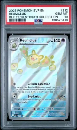 PSA 10 Reuniclus #212 Pokemon SVP Black Star Promos English 2025 - Image 1