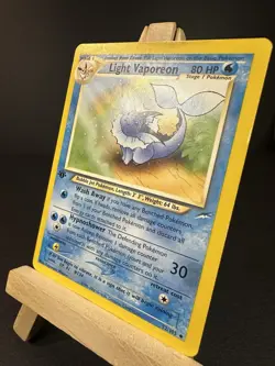 Pokemon Light Vaporeon 52/105 1st Edition Neo Destiny LP - Image 2