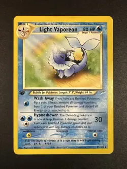 Pokemon Light Vaporeon 52/105 1st Edition Neo Destiny LP - Image 4