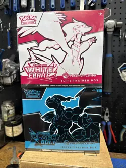 Pokemon Center Black Bolt and White Flare ETB SEALED BRAND NEW IN HAND Lot of 2 - Image 2