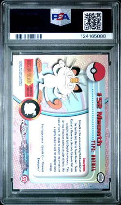2000 TOPPS CHROME POKEMON T.V. #52 MEOWTH PSA 6 - Image 2