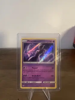 Pokemon TCG SM Detective Pikachu Mewtwo 12/18 Holo Rare - Image 1