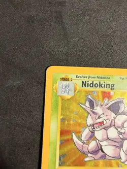 Nidoking 11/102, Base Set Unlimited Holo Rare, 1999 Vintage Pokemon TCG, LP-MP - Image 3