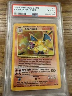 Pokemon Base Set Holo Charizard 4/102 Psa 6 EX-MT Excellent-Mint - Image 1