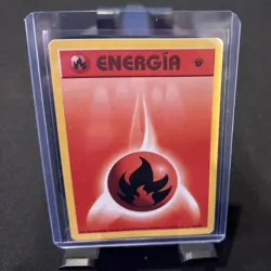 [SPANISH] Pokemon- Fire Energy - 98/102 - 1st Edition Shadowless - Base Set LP - Image 1