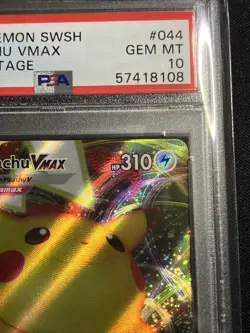 2020 Pokemon Pikachu VMAX 044/185 Vivid Voltage PSA GEM 10 - Image 2