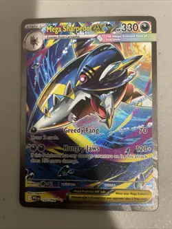 Mega Sharpedo ex 127/094 Special Illustration Rare NM, Pokemon Free Shipping - Image 1