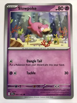 Pokemon TCG Stellar Crown Slowpoke 057/142 NM - Image 1