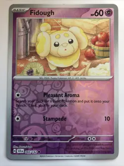Pokemon TCG Stellar Crown Fidough Reverse Holofoil 066/142 NM - Image 1