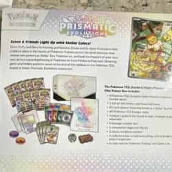 Pokemon Scarlet & Violet Prismatic Evolutions Elite Trainer Box Eevee Promo - Image 2