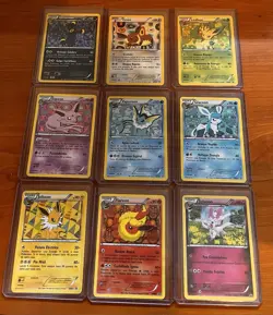 Pokemon TCG Black & White Eevee Promo Set BW87-94 + Sylveon Holo Promo XY04 ESP - Image 1