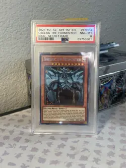 PSA 8 Yu-Gi-Oh! 2021 Obelisk The Tormentor - KICO-EN064 - Secret Pharaoh’s Rare - Image 1