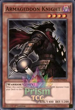 1st Ed Armageddon Knight SDPD-EN018 Yugioh - Image 1